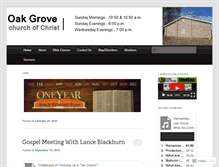 Tablet Screenshot of oakgrovechurchofchrist.net